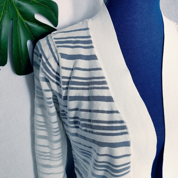 Calvin Klein Crop Sheer Sweater Cardigan - Picture 4 of 7